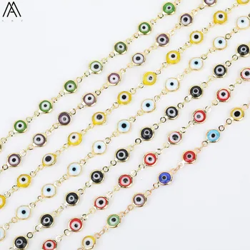 5meter 7mm Evil Eyes Round Beads Rosary Chains Findings,Rainbow Enamel Beads Plated Gold Copper Chains Jewelry DIY HX-LT-242AMAB
5meter 7mm Evil Eyes Round Beads Rosary Chains Findings,Rainbow Enamel Beads Plated Gold Copper Chains Jewelry DIY HX-LT-242AMAB