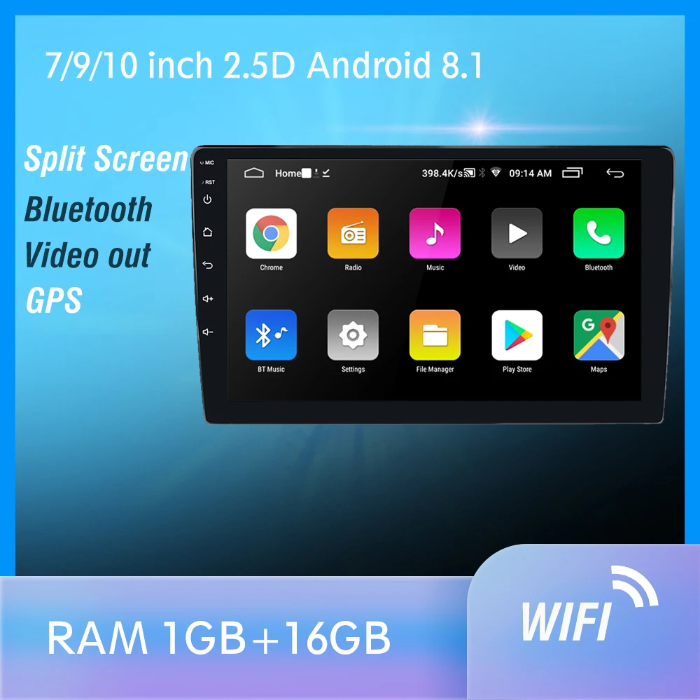 Автомагнитола 2DIN Android 8 универсальная GPS навигация Bluetooth 2 5D сенсорный экран Wi Fi
