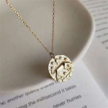 RUIYI Real 925 Sterling Silver Taurus Pendant Necklace Women Fancy Jewelry 18K Gold Baroque Coin Twelve Constellations Necklace
RUIYI Real 925 Sterling Silver Taurus Pendant Necklace Women Fancy Jewelry 18K Gold Baroque Coin Twelve Constellations Necklace