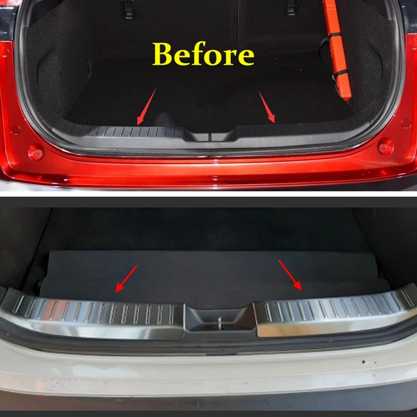 Lapetus Stainless Steel Built-in Inner Rear Bumper Foot Guard Sill Trunk Bumper Cover Trim Accessories For Mazda CX-30 2020 2021
Lapetus Stainless Steel Built-in Inner Rear Bumper Foot Guard Sill Trunk Bumper Cover Trim Accessories For Mazda CX-30 2020 2021