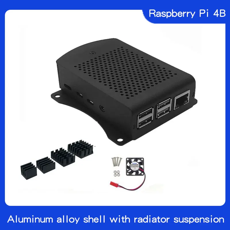 Latest Aluminum case with Heatsink Hanging bracket Compatible + fan for Raspberry Pi 4 Model B
Latest Aluminum case with Heatsink Hanging bracket Compatible + fan for Raspberry Pi 4 Model B
