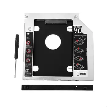 OOTDTY Universal Metal 2nd HDD Caddy 9.5mm SATA to SATA Hard Drive Adapter For Laptop Universal CD/DVD
OOTDTY Universal Metal 2nd HDD Caddy 9.5mm SATA to SATA Hard Drive Adapter For Laptop Universal CD/DVD