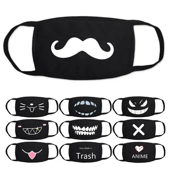40 Style Black Cotton Mask Cartoon Expression Washable Dust Mask Double Layer Reusable Anti Dust Face Mask Cosplay Party Mask 
40 Style Black Cotton Mask Cartoon Expression Washable Dust Mask Double Layer Reusable Anti Dust Face Mask Cosplay Party Mask