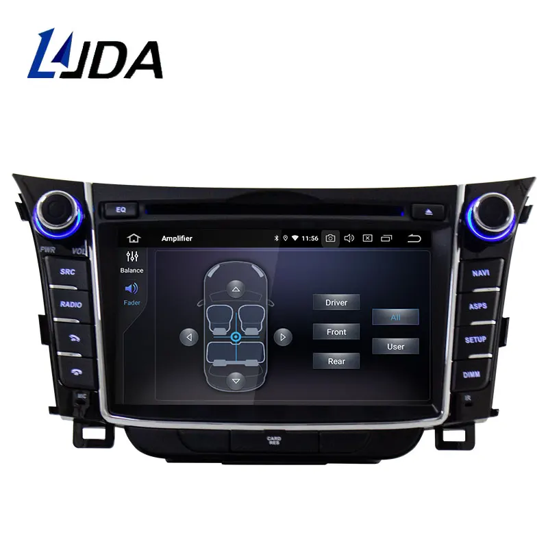 Автомобильный dvd плеер LJDA Android 10 0 для Hyundai I30 Elantra GT 2012 2013 2014 2015 2016 2 Din радио gps стерео