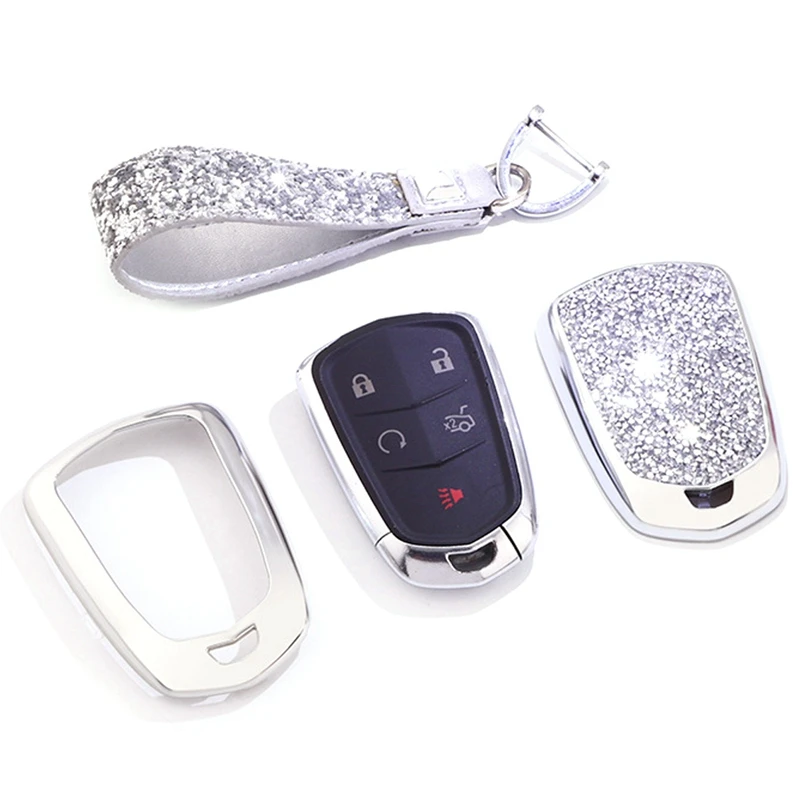 3D Shiny Keyless Entry Remote Smart Keychain Shell Is Suitable for Cadillac Car Key Case with Rhinestone Case
3D Shiny Keyless Entry Remote Smart Keychain Shell Is Suitable for Cadillac Car Key Case with Rhinestone Case
