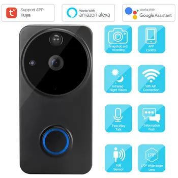 Smart Video Doorbell WiFi 1080P Video Intercom APP Control Phone Call Door Bell Camera Home Security Monitoring Works With Alexa
Smart Video Doorbell WiFi 1080P Video Intercom APP Control Phone Call Door Bell Camera Home Security Monitoring Works With Alexa