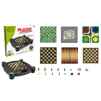6-in-1 Children Chess Game Board Game Toy Set with Bracket for Kids Learning and Educational - NO.898C
6-in-1 Children Chess Game Board Game Toy Set with Bracket for Kids Learning and Educational - NO.898C