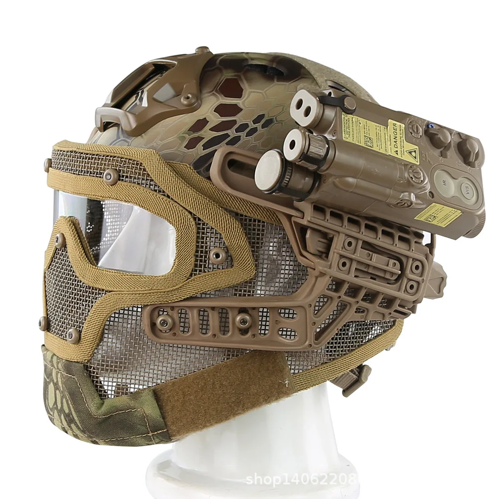 Outdoor Tactical Multi-functional Helmet Steel Wire Mask One-piece Full Face Protection G4 Protection System Field Operations Eq
Outdoor Tactical Multi-functional Helmet Steel Wire Mask One-piece Full Face Protection G4 Protection System Field Operations Eq