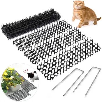 10Pcs 13cmx49cm Garden Prickle Strip Dig Stop Cat Repellent Deterrent Mat Spike multiple Prevent trampling of plants by dog, cat
10Pcs 13cmx49cm Garden Prickle Strip Dig Stop Cat Repellent Deterrent Mat Spike multiple Prevent trampling of plants by dog, cat