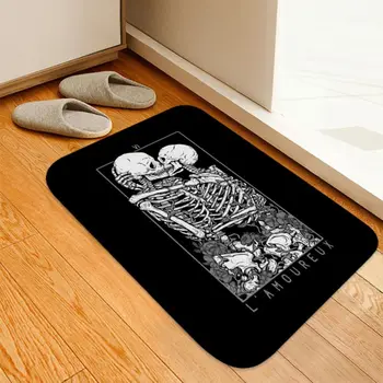 Halloween Holiday Home Decorations Theme Rectangle Area Rug Soft Flannel Floor Skeleton Pattern Carpet Non-Slip Back Mat
Halloween Holiday Home Decorations Theme Rectangle Area Rug Soft Flannel Floor Skeleton Pattern Carpet Non-Slip Back Mat