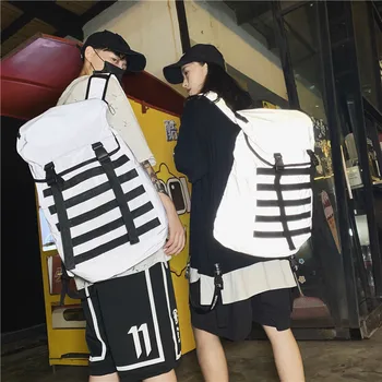 Reflective Backpack Male Mass Canvas at the Beginning of the High School College Student School Bag Women Harajuku Wind Multi-fu
Reflective Backpack Male Mass Canvas at the Beginning of the High School College Student School Bag Women Harajuku Wind Multi-fu