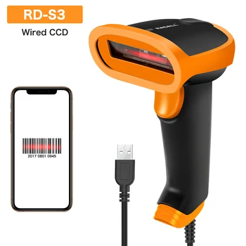 RD-S3 Portable Handheld CCD Barcode Scanner Wired 1D bar Code Reader USB cable bar code Scanner for Inventory & screen payment
RD-S3 Portable Handheld CCD Barcode Scanner Wired 1D bar Code Reader USB cable bar code Scanner for Inventory & screen payment