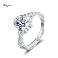 Smyoue 925 Sterling Silver Ring Women's Classic 0.5 Carat Real Moissanite Heart-shaped Diamond Ring For Couples Adjustable GRA
Smyoue 925 Sterling Silver Ring Women's Classic 0.5 Carat Real Moissanite Heart-shaped Diamond Ring For Couples Adjustable GRA