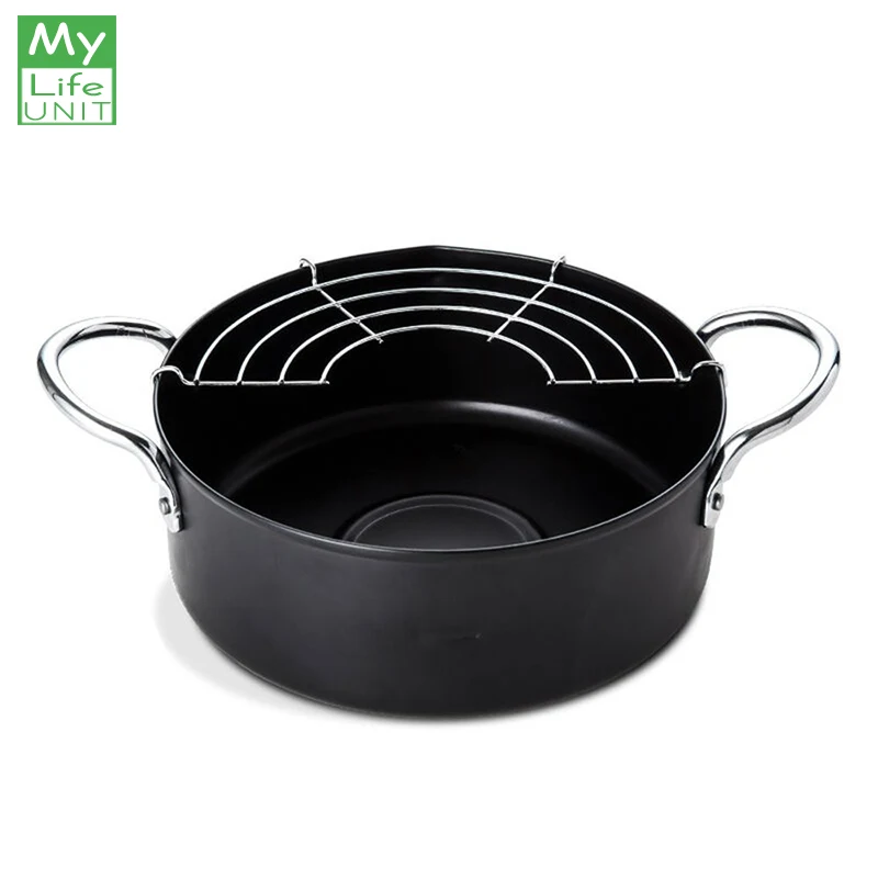 MyLifeUNIT Tempura Fry Pan Japanese Iron Deep Fryer with Drainer Rack for Induction Gas Cooker Skillet Grill Tempura Pans 20cm
MyLifeUNIT Tempura Fry Pan Japanese Iron Deep Fryer with Drainer Rack for Induction Gas Cooker Skillet Grill Tempura Pans 20cm
