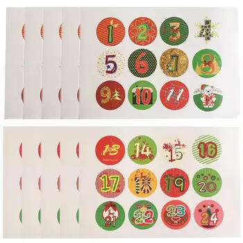 120pcs Christmas Sticker 1-24 Advent Calendar Stickers Xmas Cookies Candy Sealing Sticker DIY Gifts Decoration Package Label
120pcs Christmas Sticker 1-24 Advent Calendar Stickers Xmas Cookies Candy Sealing Sticker DIY Gifts Decoration Package Label