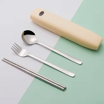 1 Set Stainless Steel Sterilization Portable Tableware Set Spoon Fork Chopsticks Tableware Three-piece Outdoor Travel Set
1 Set Stainless Steel Sterilization Portable Tableware Set Spoon Fork Chopsticks Tableware Three-piece Outdoor Travel Set