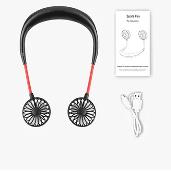 USB Double Head Hanging Neck Quiet Portable Handheld Electric Fan Air Conditioner Cooler Cooling Fan Summer Desk Table Home USE
USB Double Head Hanging Neck Quiet Portable Handheld Electric Fan Air Conditioner Cooler Cooling Fan Summer Desk Table Home USE
