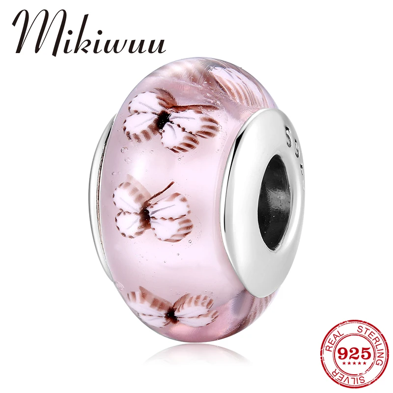 100% 925 Sterling Silver Pink Butterfly Murano Glass Beads Fit Original Pandora Charm Bracelet Necklace European DIY Jewelry
100% 925 Sterling Silver Pink Butterfly Murano Glass Beads Fit Original Pandora Charm Bracelet Necklace European DIY Jewelry