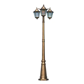 유럽 스타일 두꺼운 램프 폴 다이 캐스팅 알루미늄 가로등, 정원 램프, 야외 도로 조명, 하이 폴 램프, (H ≈ 2.5M)