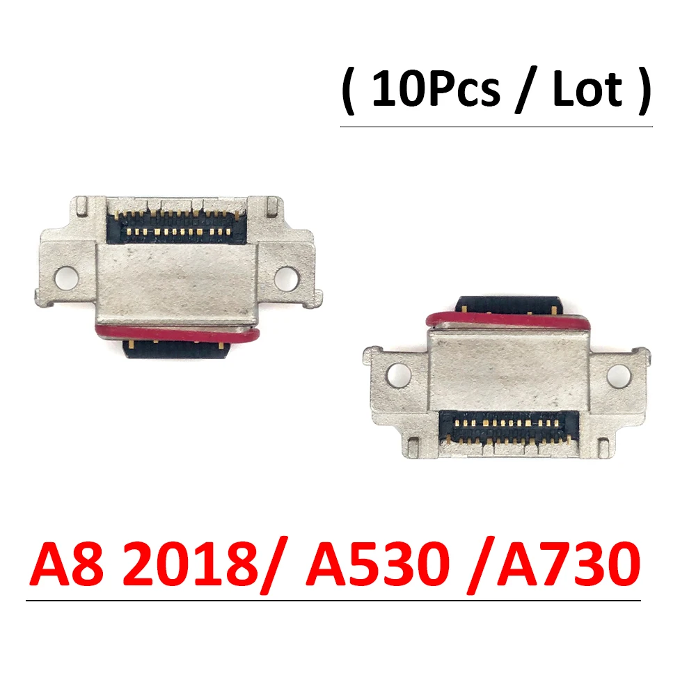 10 шт./лот USB-разъем для зарядки док-станция Samsung A8 2018 A530 A730 | Мобильные телефоны и