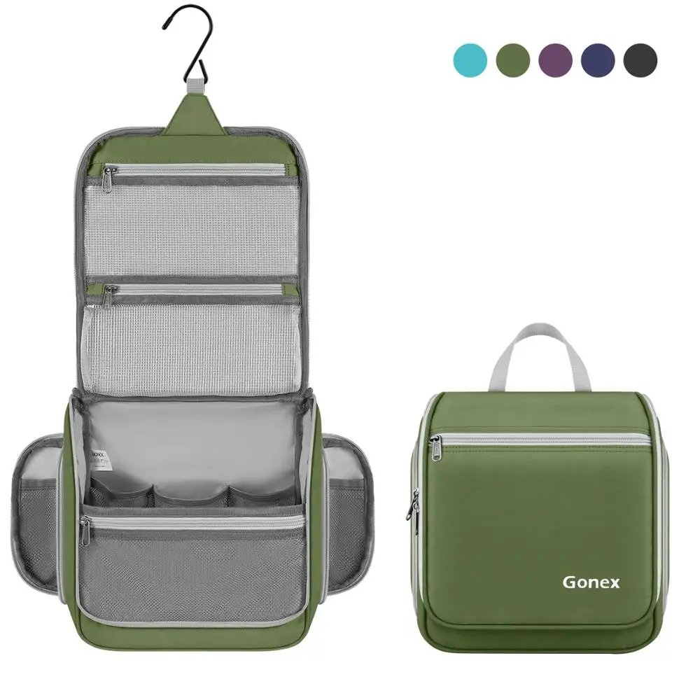 Gonex Hanging Toiletry Bag Waterproof Travel Organizer for Cylinder Makeup and Toiletries Bag with Built-in Hook Comestic Bags
Gonex Hanging Toiletry Bag Waterproof Travel Organizer for Cylinder Makeup and Toiletries Bag with Built-in Hook Comestic Bags