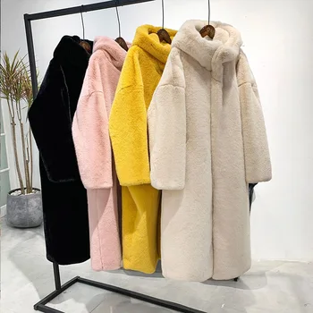 Female Winter New Faux Rabbit Fur Coat Thick Warm Flocking Women Luxury Long Fur Jacket Hooded Thick Warm Parka Coats
Female Winter New Faux Rabbit Fur Coat Thick Warm Flocking Women Luxury Long Fur Jacket Hooded Thick Warm Parka Coats