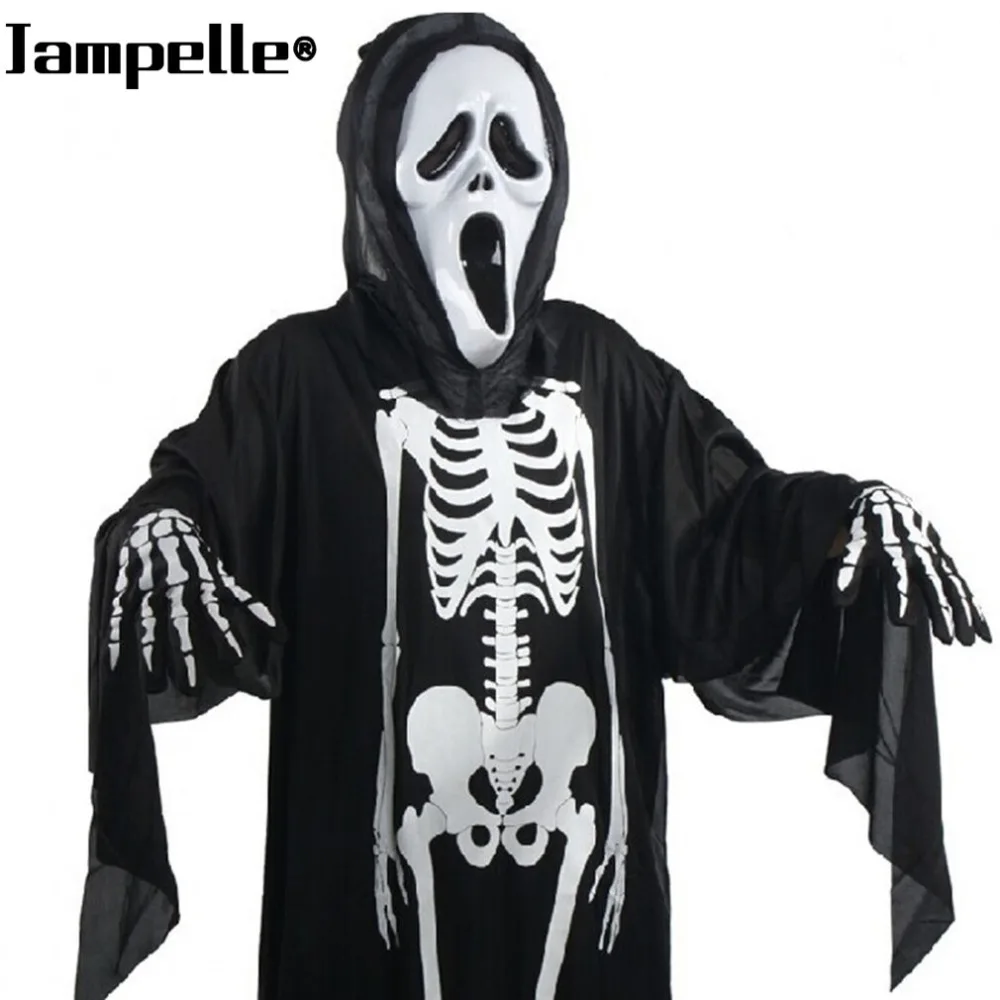 Костюм на Хэллоуин череп скелет демон дух маскарадные костюмы для взрослых детей