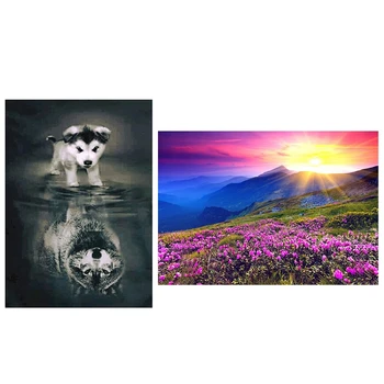 Promotion! 2 Set 5D Diamond Painting Cross Stitch Kits Set Diamond Embroidery Diamond DIY Embroidery Painting, Husky Wolf & Sunr
Promotion! 2 Set 5D Diamond Painting Cross Stitch Kits Set Diamond Embroidery Diamond DIY Embroidery Painting, Husky Wolf & Sunr