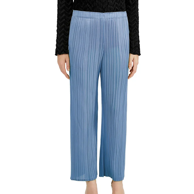 Pants For Women Spring Autumn Simple Casual Solid Color Loose Comfortable Elastic Miyake Pleated Straight Trousers Full Length
Pants For Women Spring Autumn Simple Casual Solid Color Loose Comfortable Elastic Miyake Pleated Straight Trousers Full Length