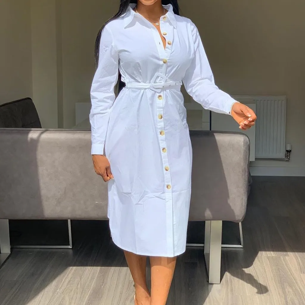 Causal Women Long Dress Women Fashion Long Sleeve Solid Button Down Loose Shirt Maxi Long Dress vestidos de verano mujeres 2019
Causal Women Long Dress Women Fashion Long Sleeve Solid Button Down Loose Shirt Maxi Long Dress vestidos de verano mujeres 2019