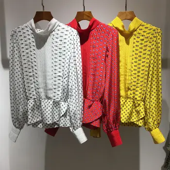 2019 New Ladies Fashion Long Sleeve Sexy Casual Polka Dot Pattern Bow Silk Shirt 0106
2019 New Ladies Fashion Long Sleeve Sexy Casual Polka Dot Pattern Bow Silk Shirt 0106
