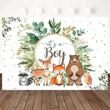 Mocsicka Baby Shower Photography Backdrops It's a Boy Forest Animals Leaves Photo Background Decor Banner Photo Studio Photocall
Mocsicka Baby Shower Photography Backdrops It's a Boy Forest Animals Leaves Photo Background Decor Banner Photo Studio Photocall