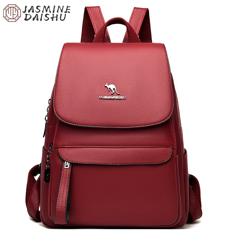 Women's Simple Casual Backpacks High Quality PU Leather Large Capacity Backpack Ladies Large Capacity Travel Student Backpacks
Women's Simple Casual Backpacks High Quality PU Leather Large Capacity Backpack Ladies Large Capacity Travel Student Backpacks