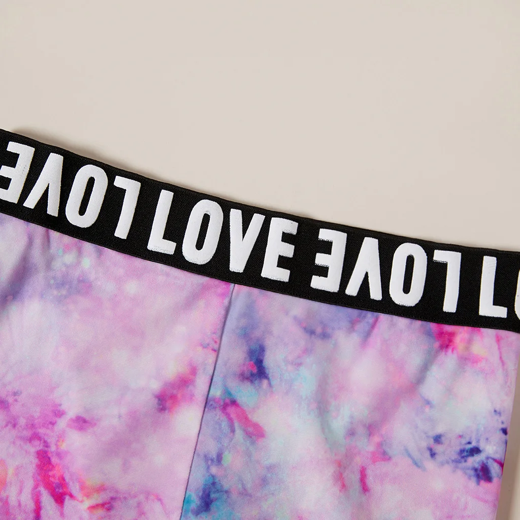 PatPat Summer New Kid Girl Tie Dye Letter Decor Tank Top 2pcs Suits PatPat Summer New Kid Girl Tie Dye Letter Decor Tank Top 2pcs Suits