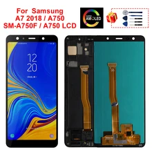 Super AMOLED For Samsung Galaxy A7 2018 Display SM-A750F A750F A750 LCD Display Touch Screen Digitizer Replacement Part A750 LCD