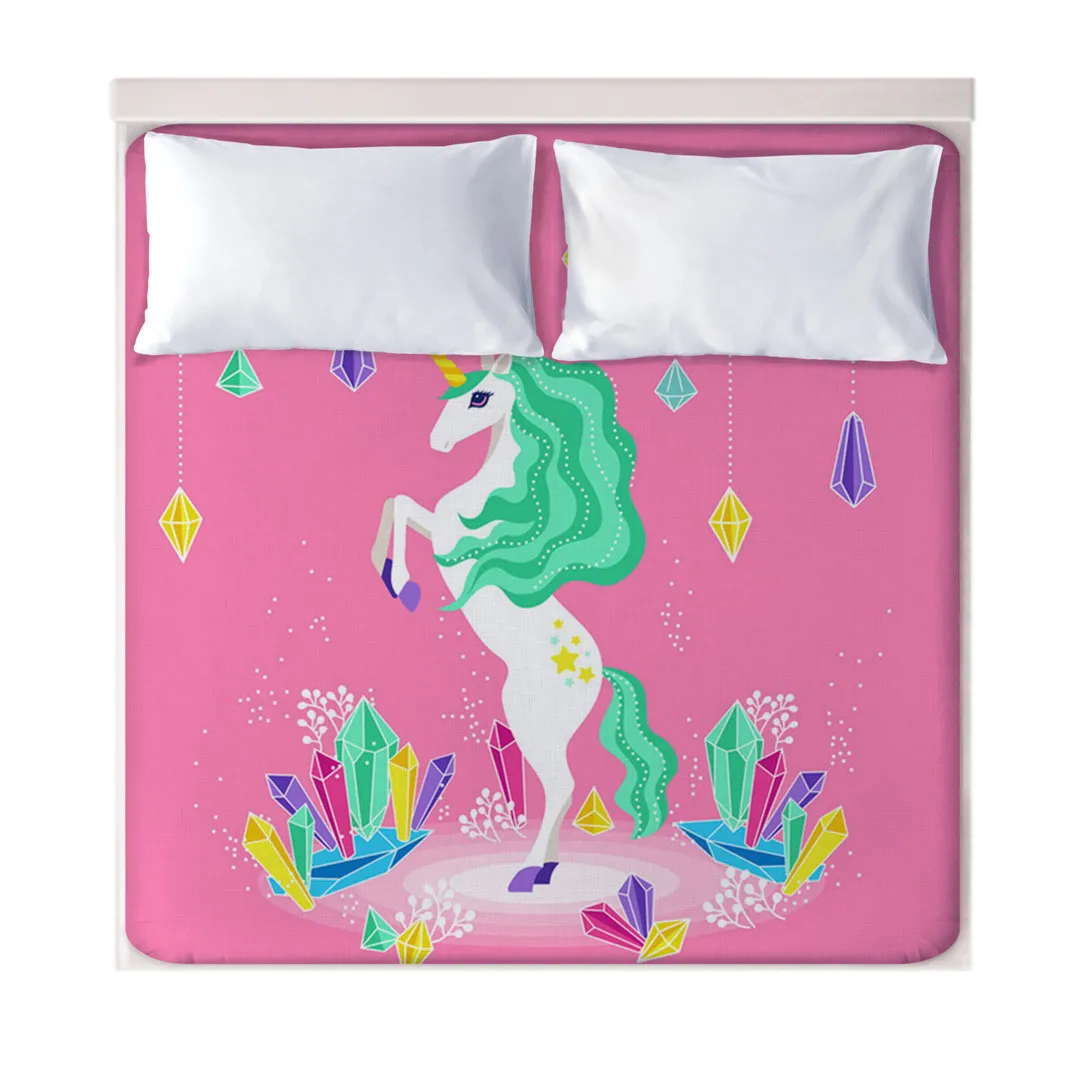 3D Cartoon Unicorn Fitted Sheets 3D Cartoon Unicorn Fitted Sheets