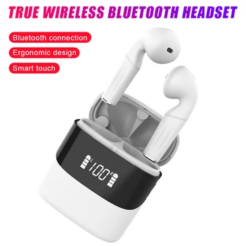 Bluetooth Headphones TWS Wireless Earbuds Touch Control Earphones Sport Gaming Headsets With Microphone LED display Auto Pairing
Bluetooth Headphones TWS Wireless Earbuds Touch Control Earphones Sport Gaming Headsets With Microphone LED display Auto Pairing