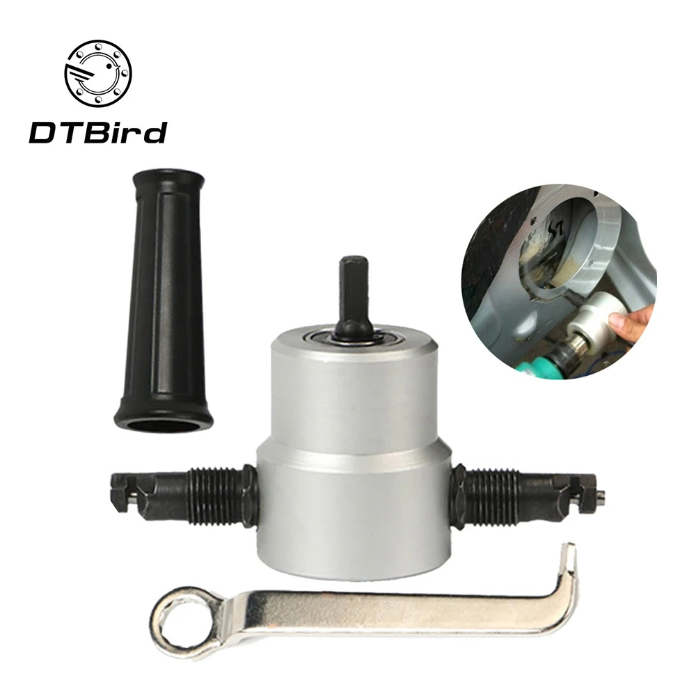 1 Set Nibbler Sheet Metal Cut Nibble Metal Cutting Double Head Sheet Nibbler Saw Cutter Tool Drill Attachment Cutting Tools
1 Set Nibbler Sheet Metal Cut Nibble Metal Cutting Double Head Sheet Nibbler Saw Cutter Tool Drill Attachment Cutting Tools