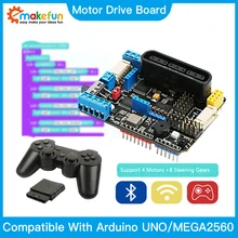 Motor Driver Board Compatible with Arduino R3 Four-way Motor Driver Board PS2 Bluetooth Smart Car Robot Arm TB6612FNG
Motor Driver Board Compatible with Arduino R3 Four-way Motor Driver Board PS2 Bluetooth Smart Car Robot Arm TB6612FNG