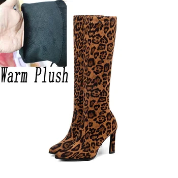 2019 Women Mid Calf Winter Boots Block 9cm High Heels Thigh Boots Lady Plush Knee Burgundy Snow Boots Blue Warm Leopard Shoes
2019 Women Mid Calf Winter Boots Block 9cm High Heels Thigh Boots Lady Plush Knee Burgundy Snow Boots Blue Warm Leopard Shoes