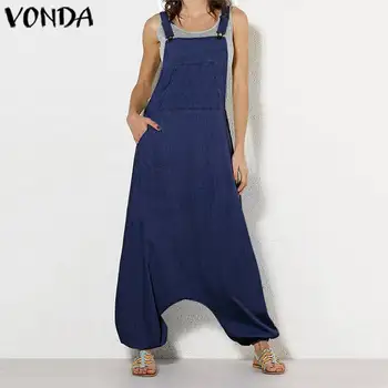 

2019 Fashion Rompers Womens Jumpsuit Casual Loose Drop Crotch Loose Baggy Romper Plus Size Overalls Playsuits Pantalon Pants 5XL