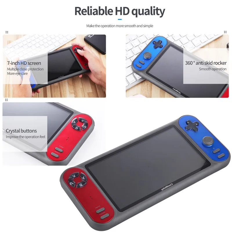 RS-17 Portable Retro Classic Handheld Game Console 7.0 Inch HD Screen 8GB Game Player Support TF Card Expansion
RS-17 Portable Retro Classic Handheld Game Console 7.0 Inch HD Screen 8GB Game Player Support TF Card Expansion
