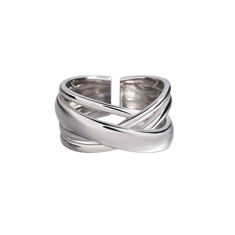 925 Sterling Silver Multi-layer Winding Irregular Noodles Ring Trendy Personality Opening Adjustable Ladies Ring Accessories
925 Sterling Silver Multi-layer Winding Irregular Noodles Ring Trendy Personality Opening Adjustable Ladies Ring Accessories