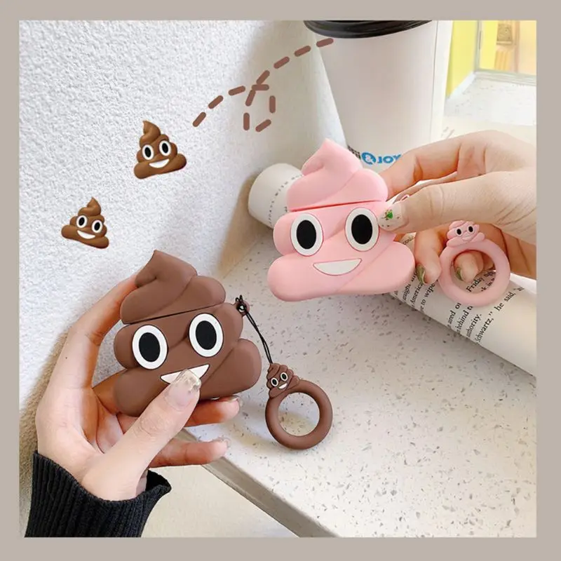 Funny Poop Pattern Soft Silicone Protective Cover Shockproof Case Skin with Lanyard for Airpods 1/2 Charging Box Accessories
Funny Poop Pattern Soft Silicone Protective Cover Shockproof Case Skin with Lanyard for Airpods 1/2 Charging Box Accessories
