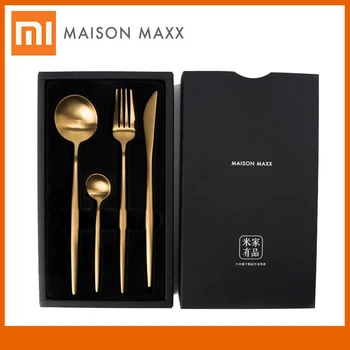 Xiaomi Stainless Metal Tableware Maision Maxx Steel Spoon Set Smart Home Knife Spoon Fork Tea-spoon 4 Kit Simple Style
Xiaomi Stainless Metal Tableware Maision Maxx Steel Spoon Set Smart Home Knife Spoon Fork Tea-spoon 4 Kit Simple Style