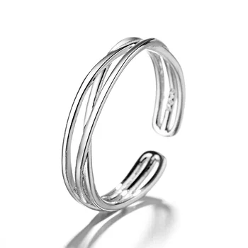 Female Simple Personality Line Index Finger Ring Fashion Accessories Tide Cross Opening Sterling Silver Ring
Female Simple Personality Line Index Finger Ring Fashion Accessories Tide Cross Opening Sterling Silver Ring