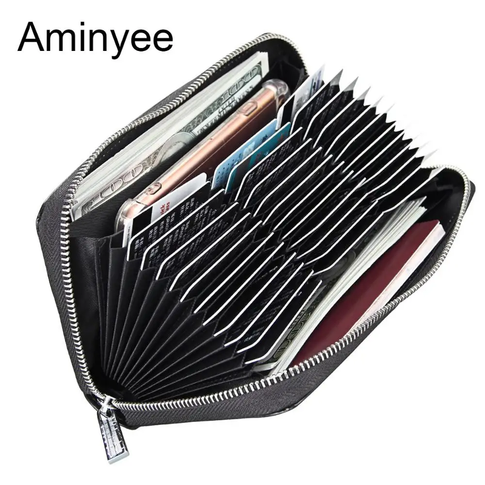 Aminyee Genuine Leather RFID Blocking Men's Wallet Purse Multi-functional Organ Card Holder Bag for Men Big Capacity Organizer
Aminyee Genuine Leather RFID Blocking Men's Wallet Purse Multi-functional Organ Card Holder Bag for Men Big Capacity Organizer