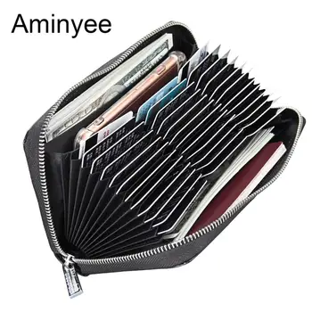 Aminyee Genuine Leather RFID Blocking Men's Wallet Purse Multi-functional Organ Card Holder Bag for Men Big Capacity Organizer
Aminyee Genuine Leather RFID Blocking Men's Wallet Purse Multi-functional Organ Card Holder Bag for Men Big Capacity Organizer