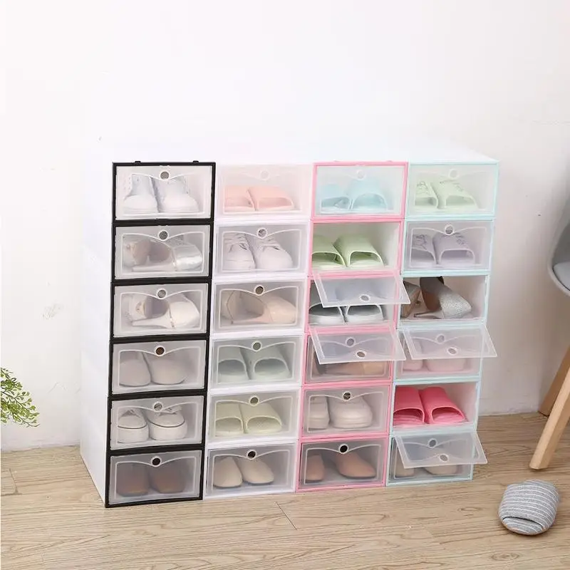 1Pc Transparent Plastic Shoe Box Storage Box Creative Storage Artifact Shoe Storage Box DIY Shoe Box Shoe Cabinet Thickened Flip
1Pc Transparent Plastic Shoe Box Storage Box Creative Storage Artifact Shoe Storage Box DIY Shoe Box Shoe Cabinet Thickened Flip