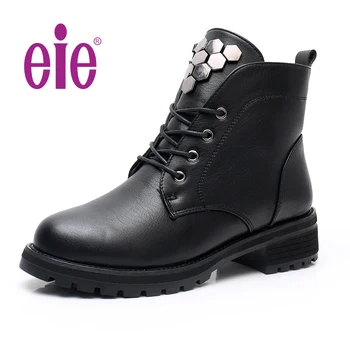 EIE 2020 Women Ankle Boots Women Lace up Black Color Female Rivet Boots Warm Fur Plush Insole Classic Style Women Autumn Shoes
EIE 2020 Women Ankle Boots Women Lace up Black Color Female Rivet Boots Warm Fur Plush Insole Classic Style Women Autumn Shoes